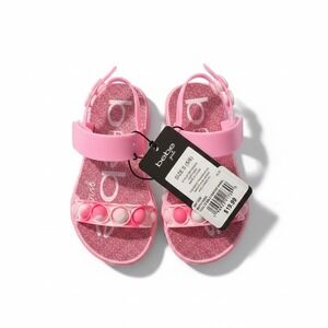 Bebe Girls Pink Glitter Pop It Fidget Sandals Size S 5/6 BBF230028